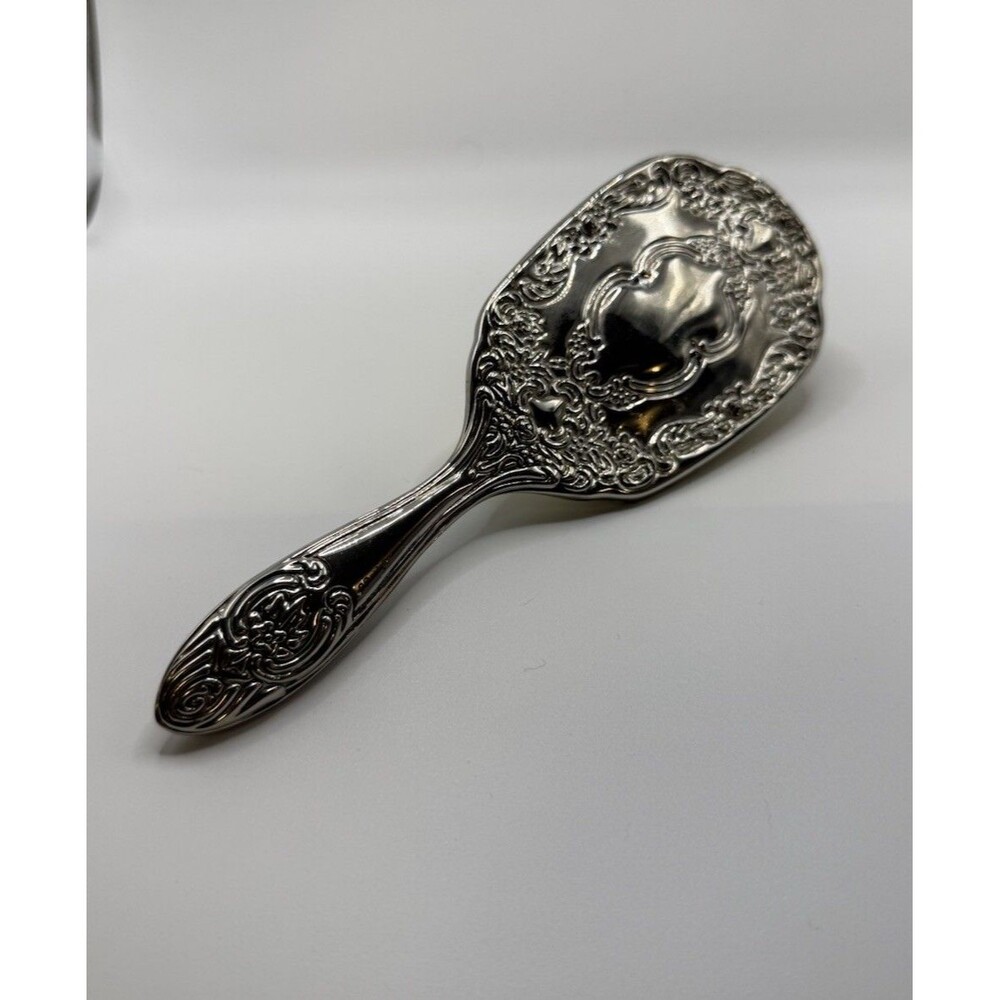 Vintage Towle Ornate Silver Tinted Handheld 8” Vanity Hair Brush